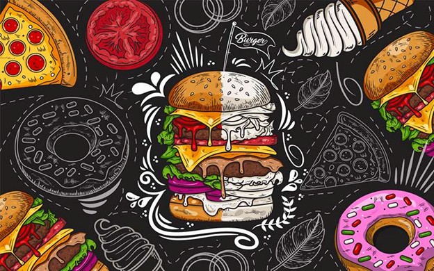 ایده دوم برای طراحی دکوراسیون فست فود