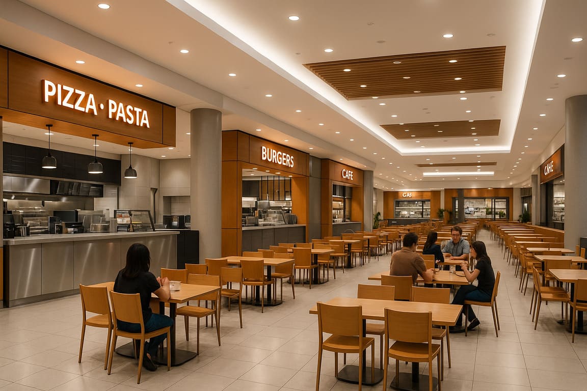 تفاوت فودکورت با رستوران